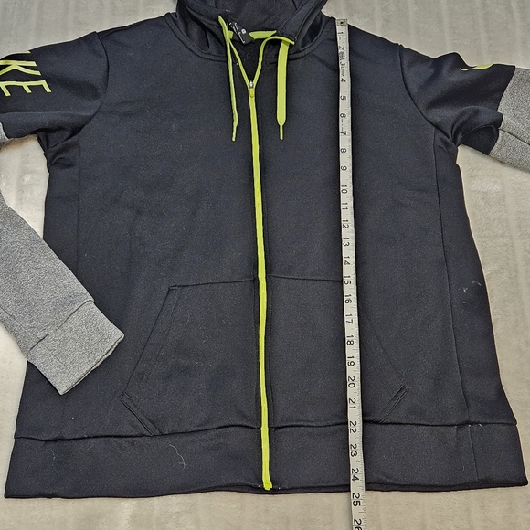 Nike Dri Fit Black, Grey, Neon Green Zipup Sweater - Picture 11 of 14